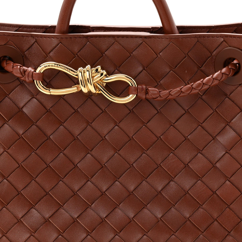 Nappa Intrecciato Small Andiamo Shoulder Bag Sapele
