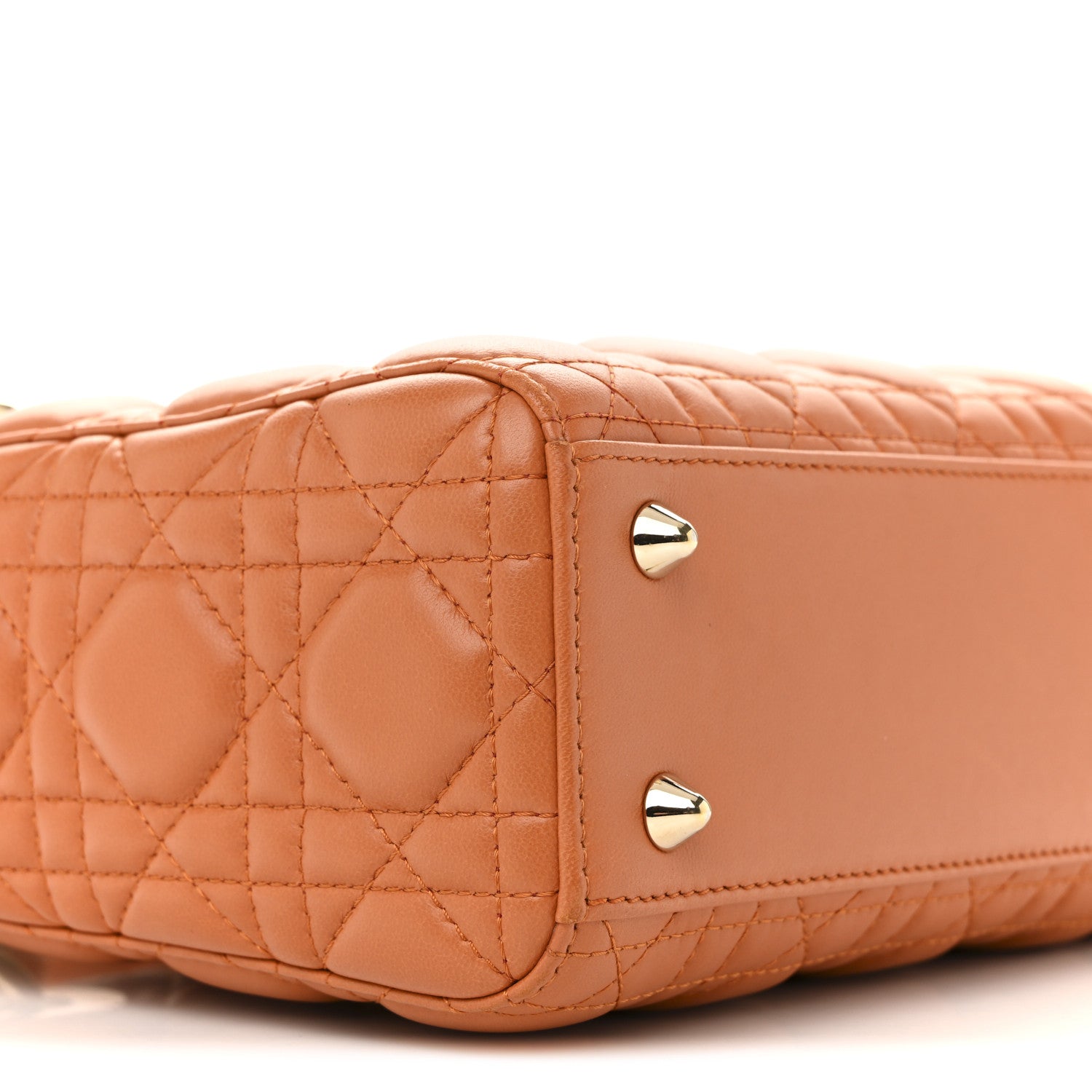 Lambskin Cannage Small Lucky Badges My Lady Dior Orange