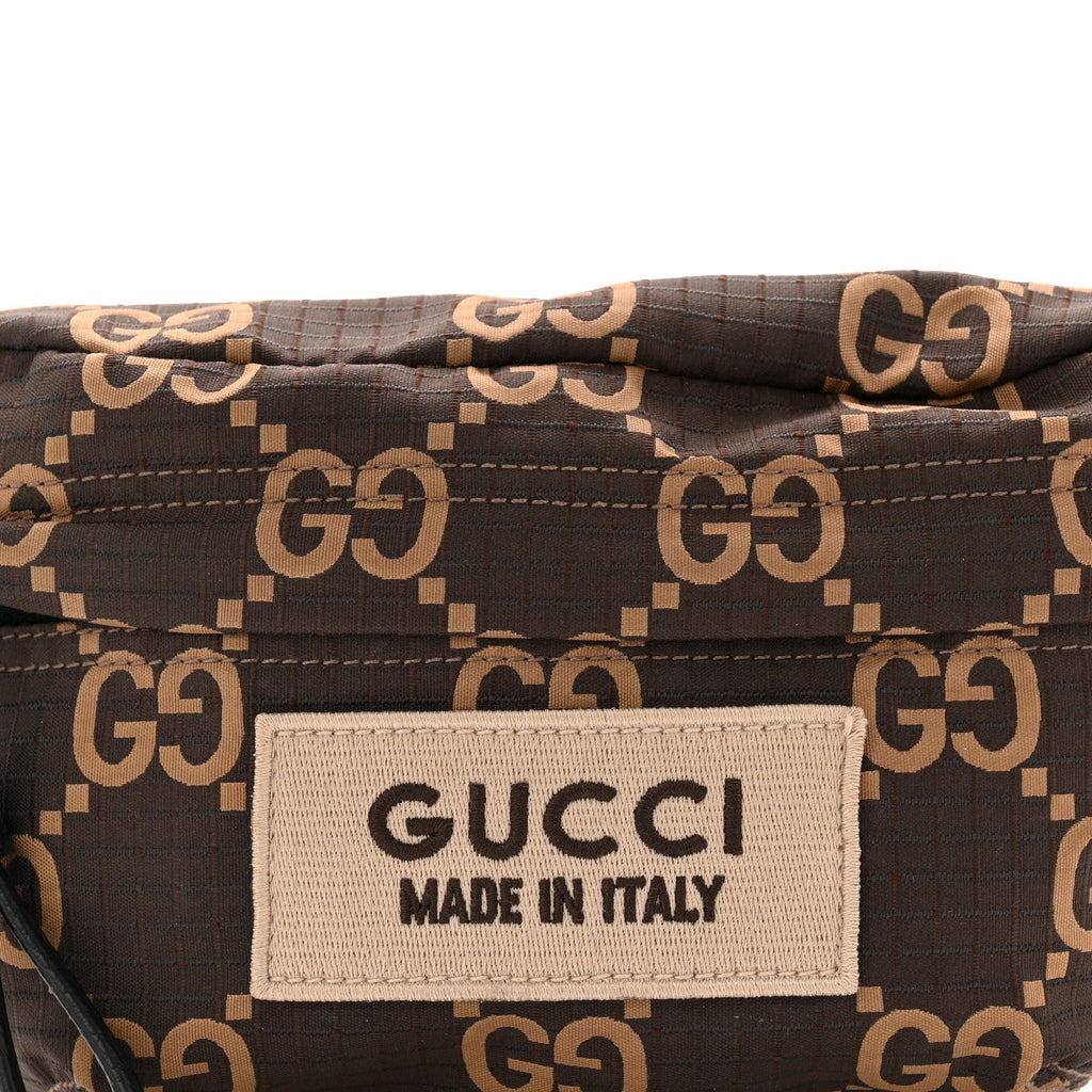 Recycled Polyester Monogram Jumbo GG Belt Bag Ebony Beige