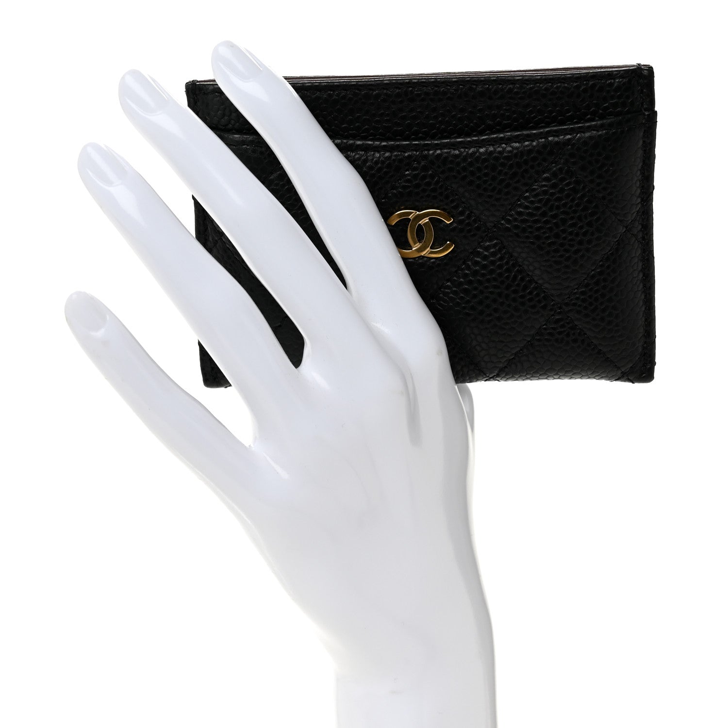 Caviar Quilted  Holder Black