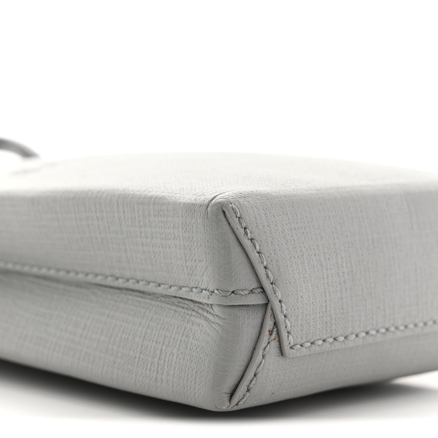 Squared Calfskin Logo Shopping Phone Holder Bag Balenciaga Grey