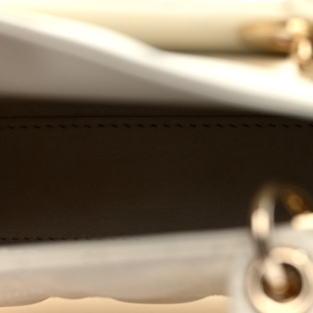 Calfskin Cannage Dioramour Micro Lady Dior Dior White