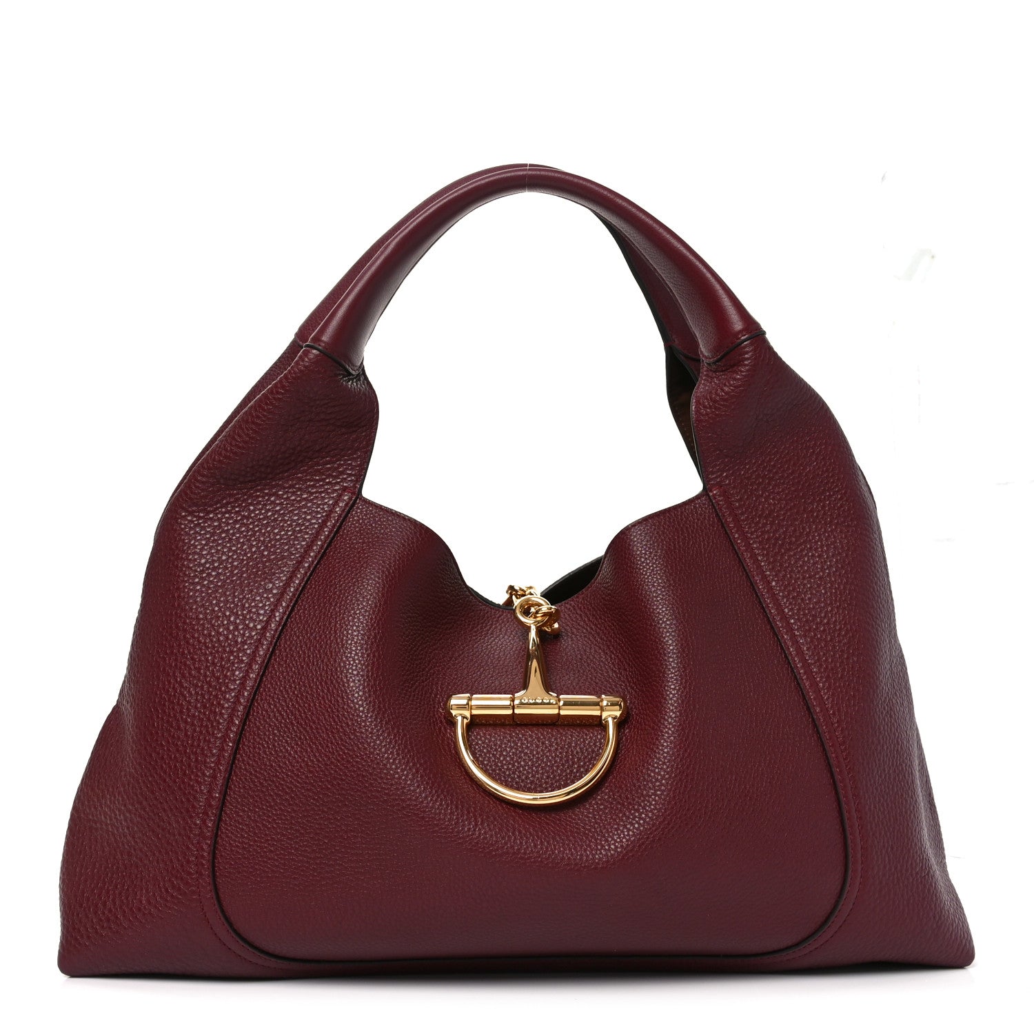 Grained Calfskin Softbit Maxi Shoulder Bag Rosso