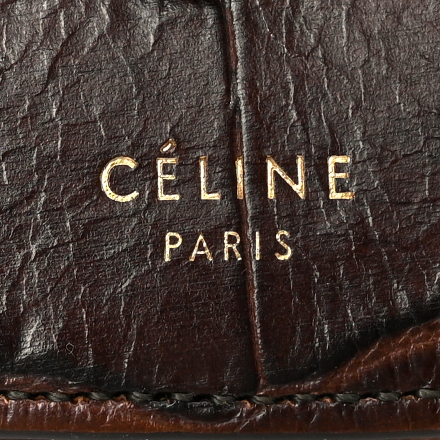 Crocodile Embossed Calfskin Mini Symmetrical Bag Brown