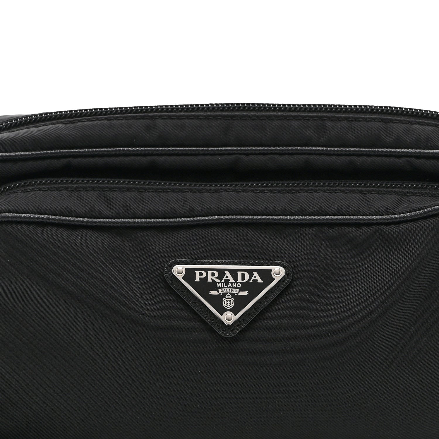 Re-Nylon Saffiano Belt Bag L Black