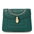 Calfskin Small Serpenti Forever Snake Strap Crossbody Bag Emerald Green