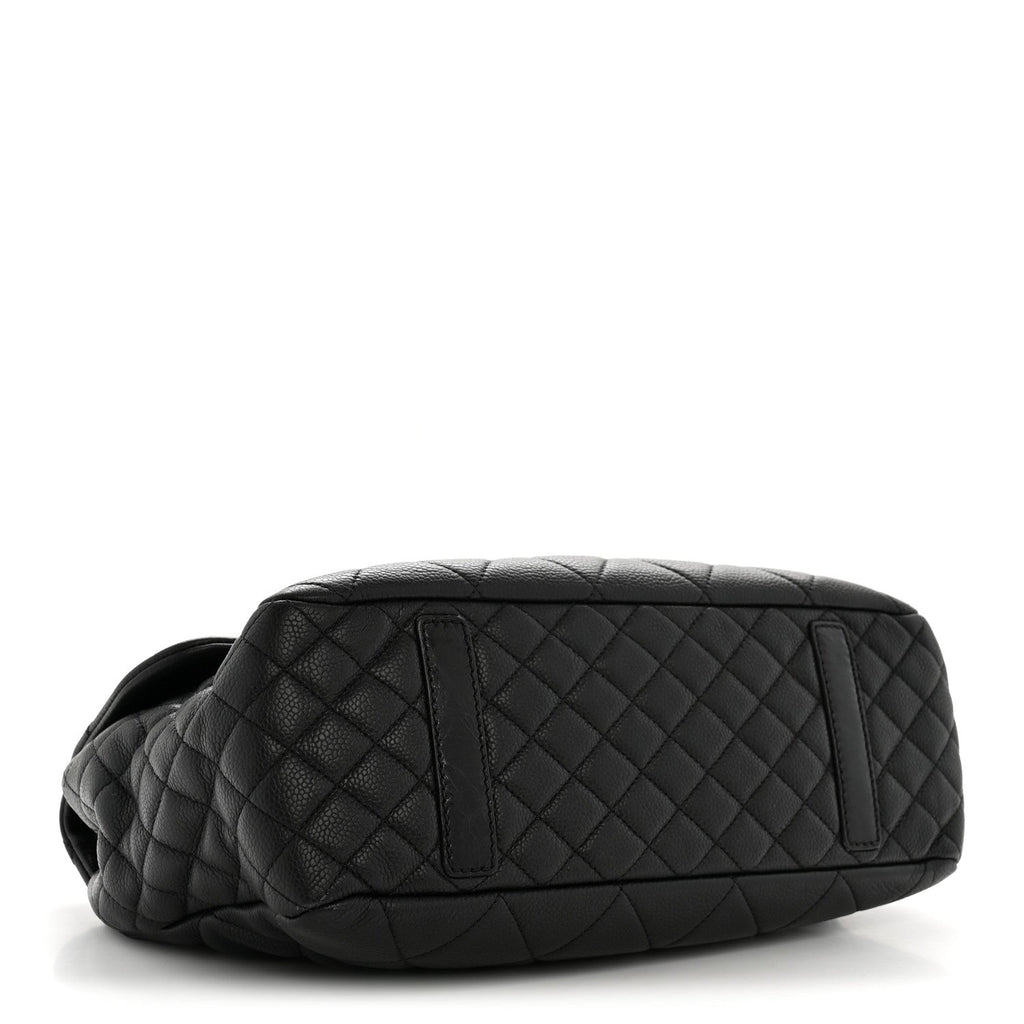 Caviar Quilted Coco Casual Flap Black