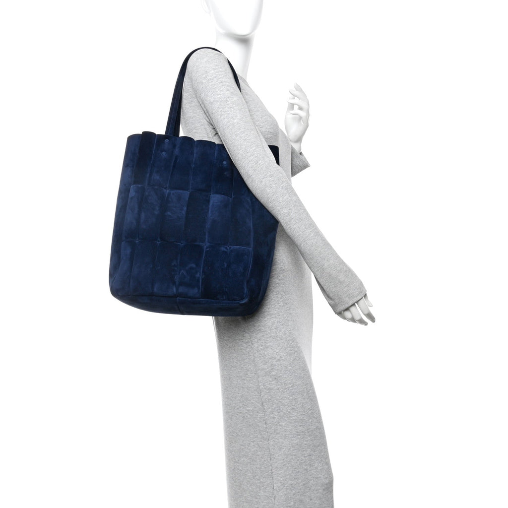 Suede Calfskin Kidskin Zoe Tote Midnight