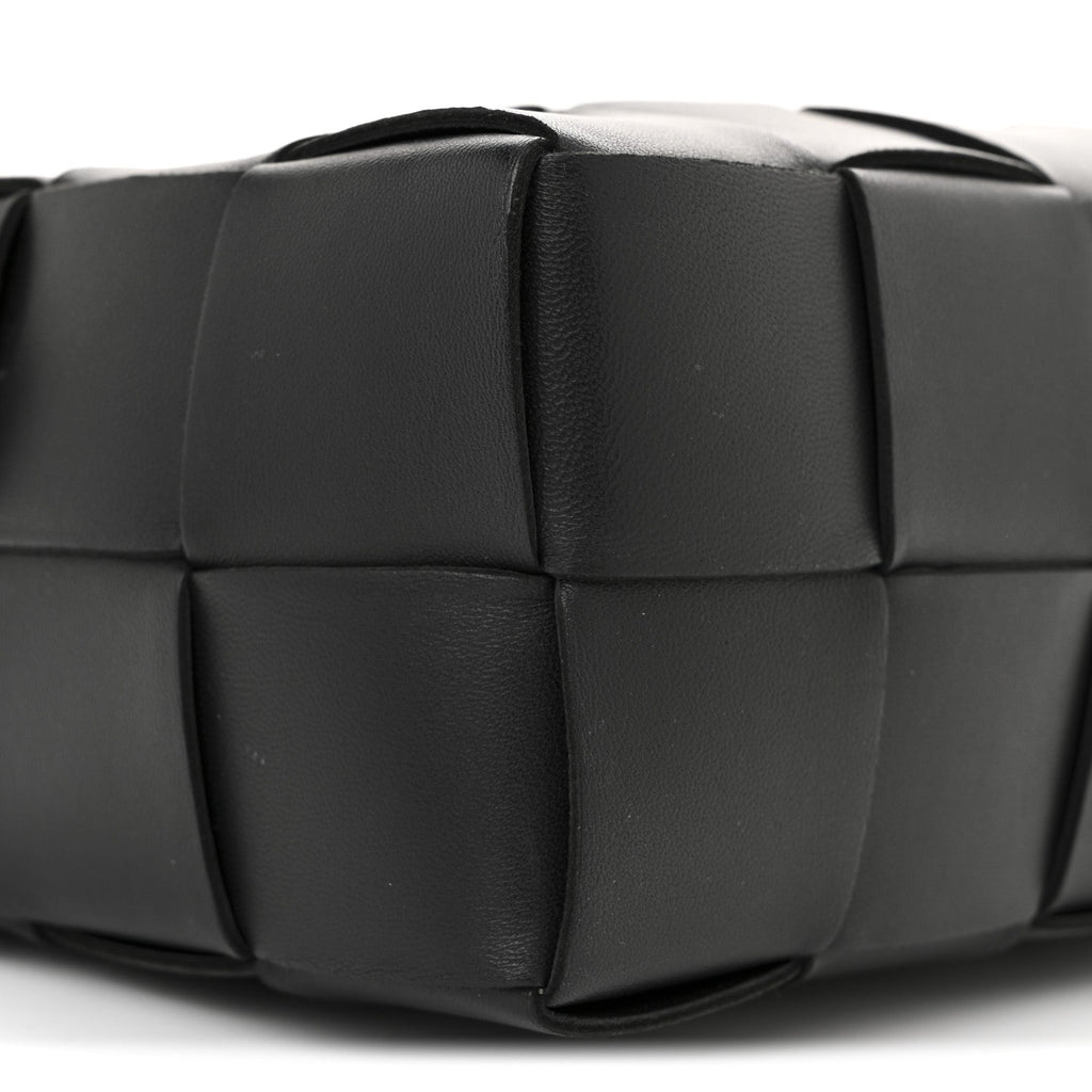 Lambskin Maxi Intrecciato Brick Cassette Bag Black