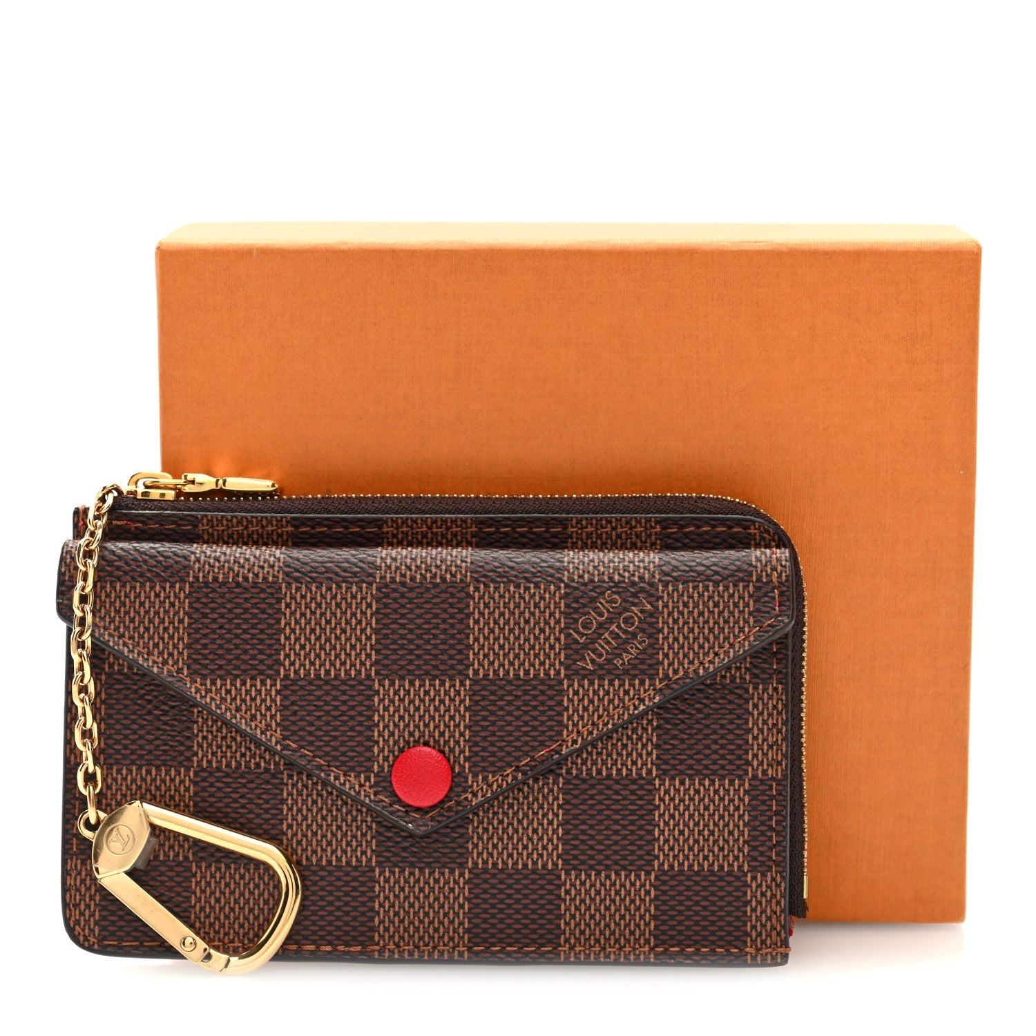 Damier Ebene Recto Verso  Holder Red