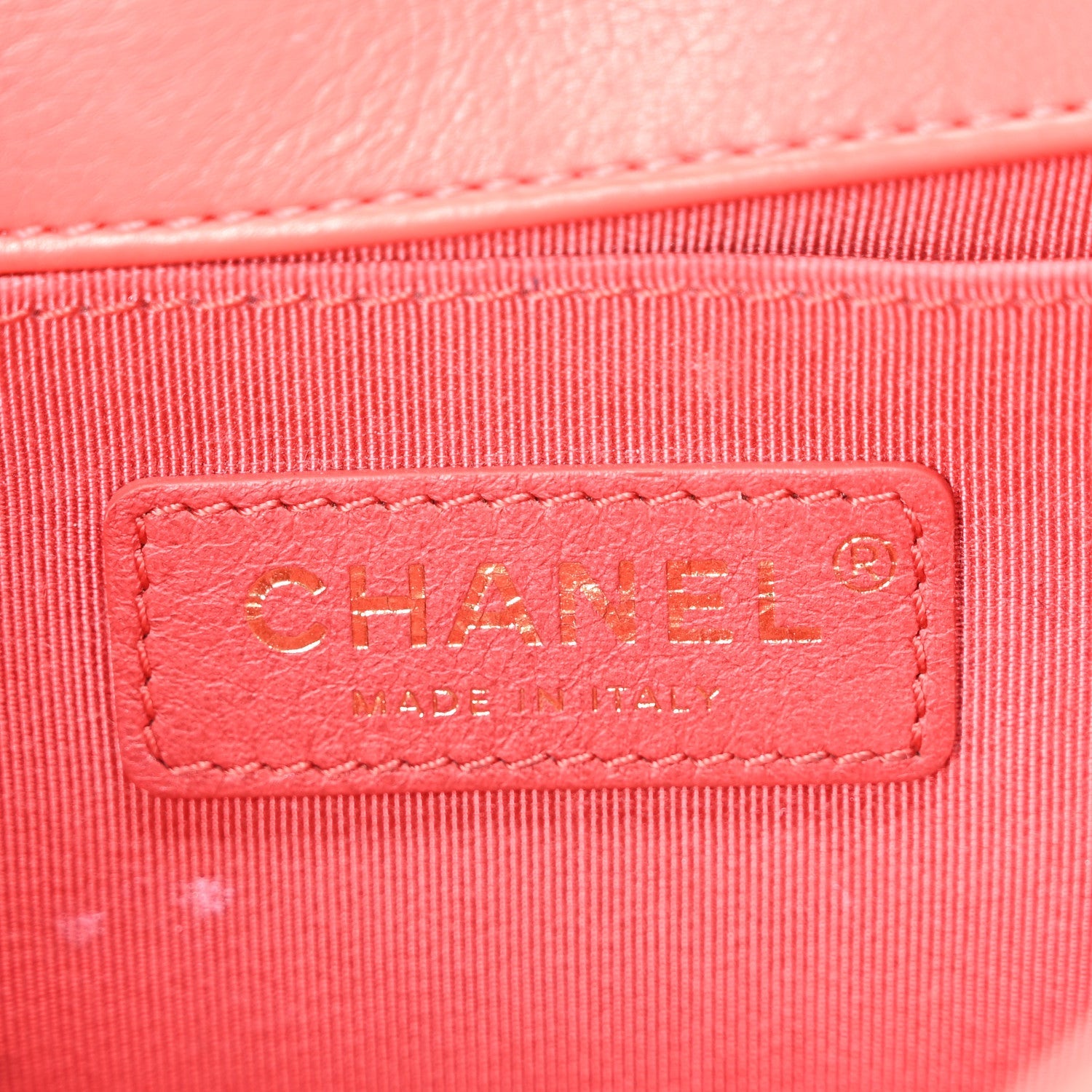 Calfskin Quilted Flap Waist Bag Red