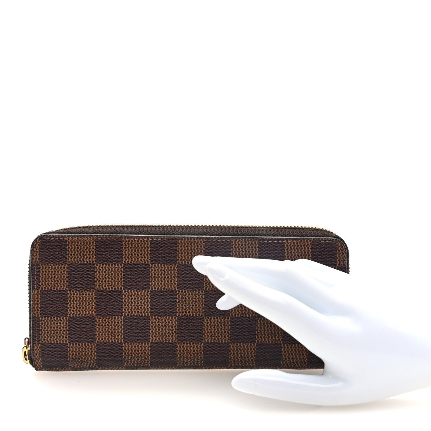 Damier Ebene Clemence Wallet Cherry