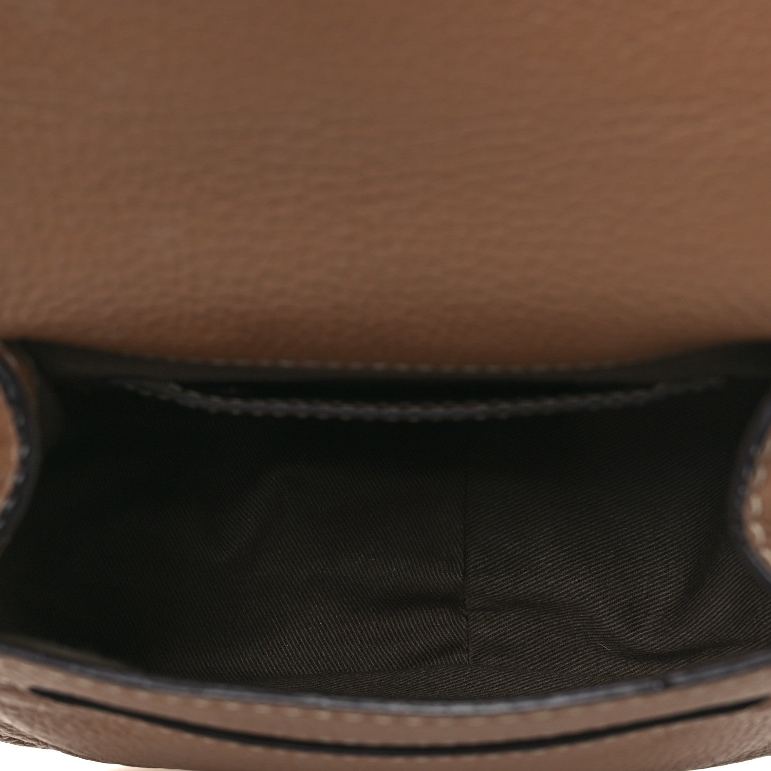 Calfskin Mini Marcie Round Crossbody Bag Nut