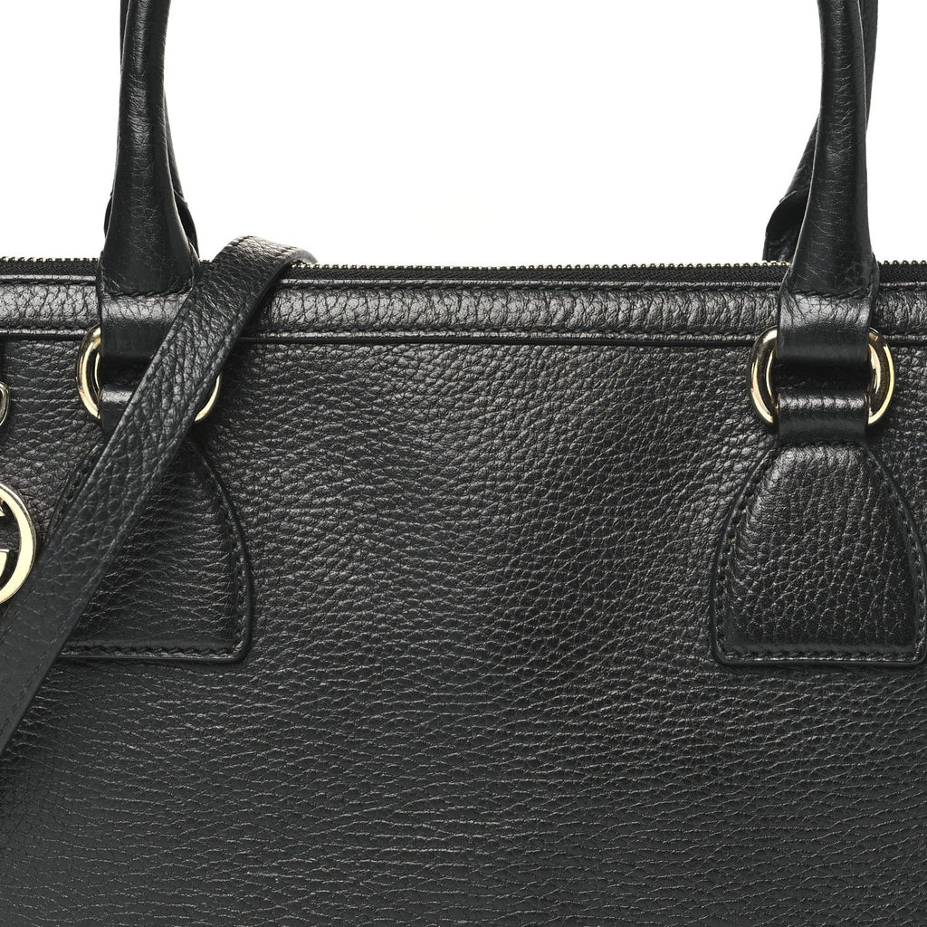 Dollar Calfskin GG Charm Satchel Black