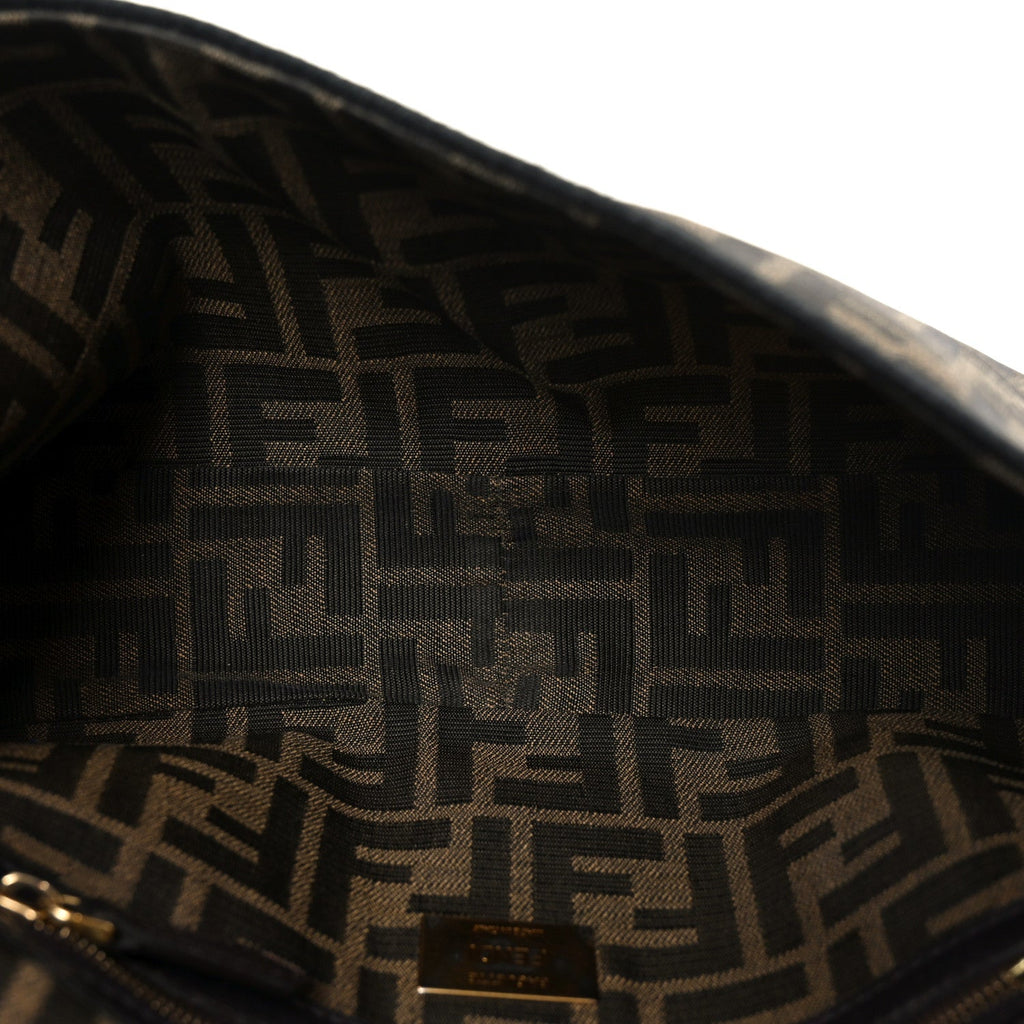 Fabric Jacquard FF 1974 Medium Baguette Tobacco Moro Black