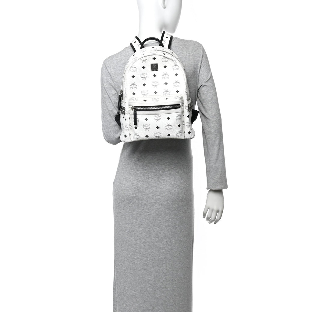 Visetos Small Side Stud Stark Backpack White