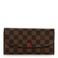 Damier Ebene Emilie Wallet Red