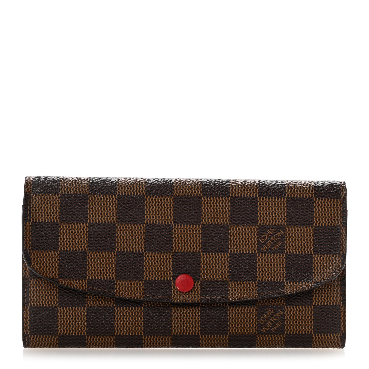 Damier Ebene Emilie Wallet Red