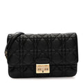 Lambskin Cannage Medium Miss Dior Flap Black