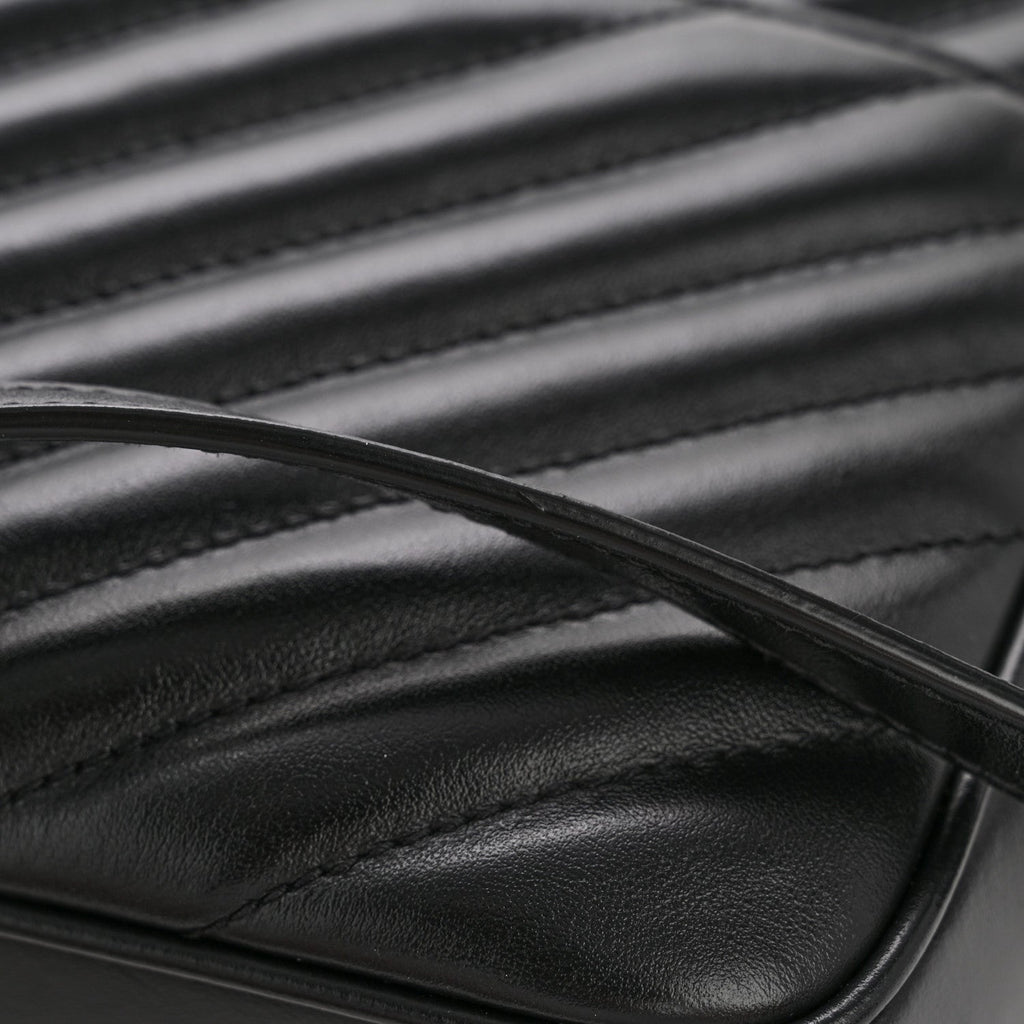 Calfskin Matelasse Monogram Lou Camera Bag Black
