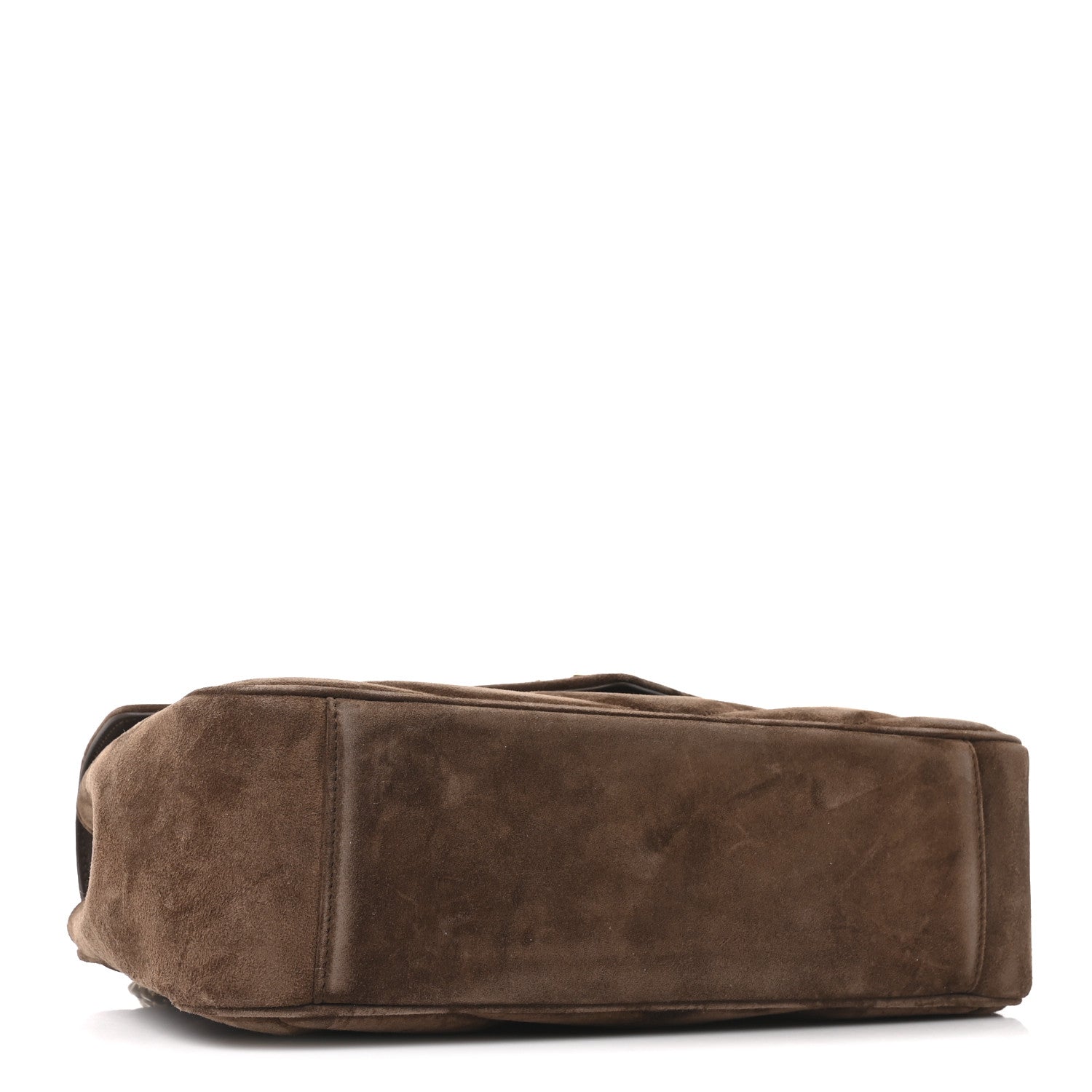 Suede Chevron Quilted Medium LouLou Bark Brown