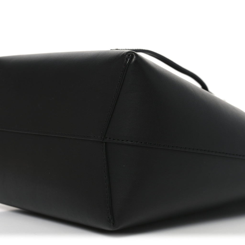 Vegetable Tanned Calfskin Mini Bucket Bag Black Dolly