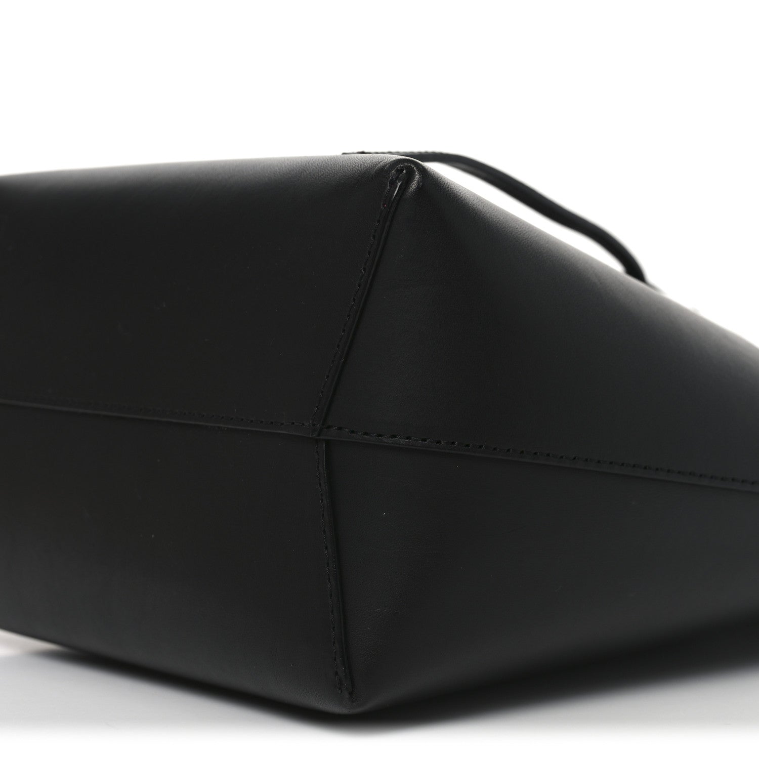 Vegetable Tanned Calfskin Mini Bucket Bag Black Dolly