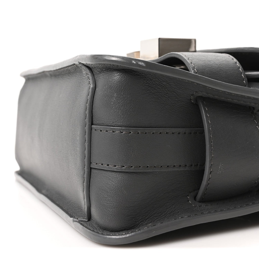Calfskin Mini PS11 Classic Shoulder Bag Heather Grey