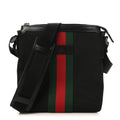 Canvas Web Messenger Bag Black