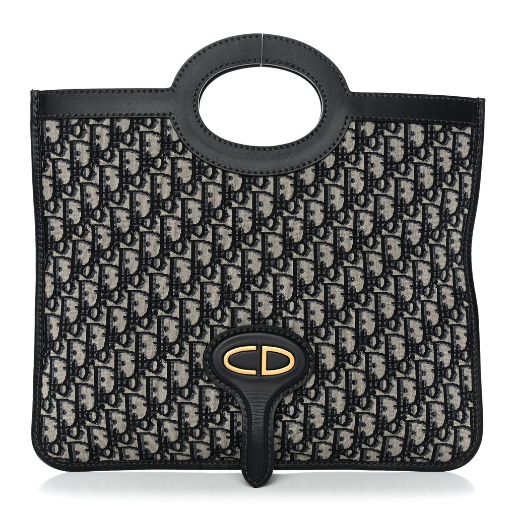 Oblique Fold Over Clutch Blue