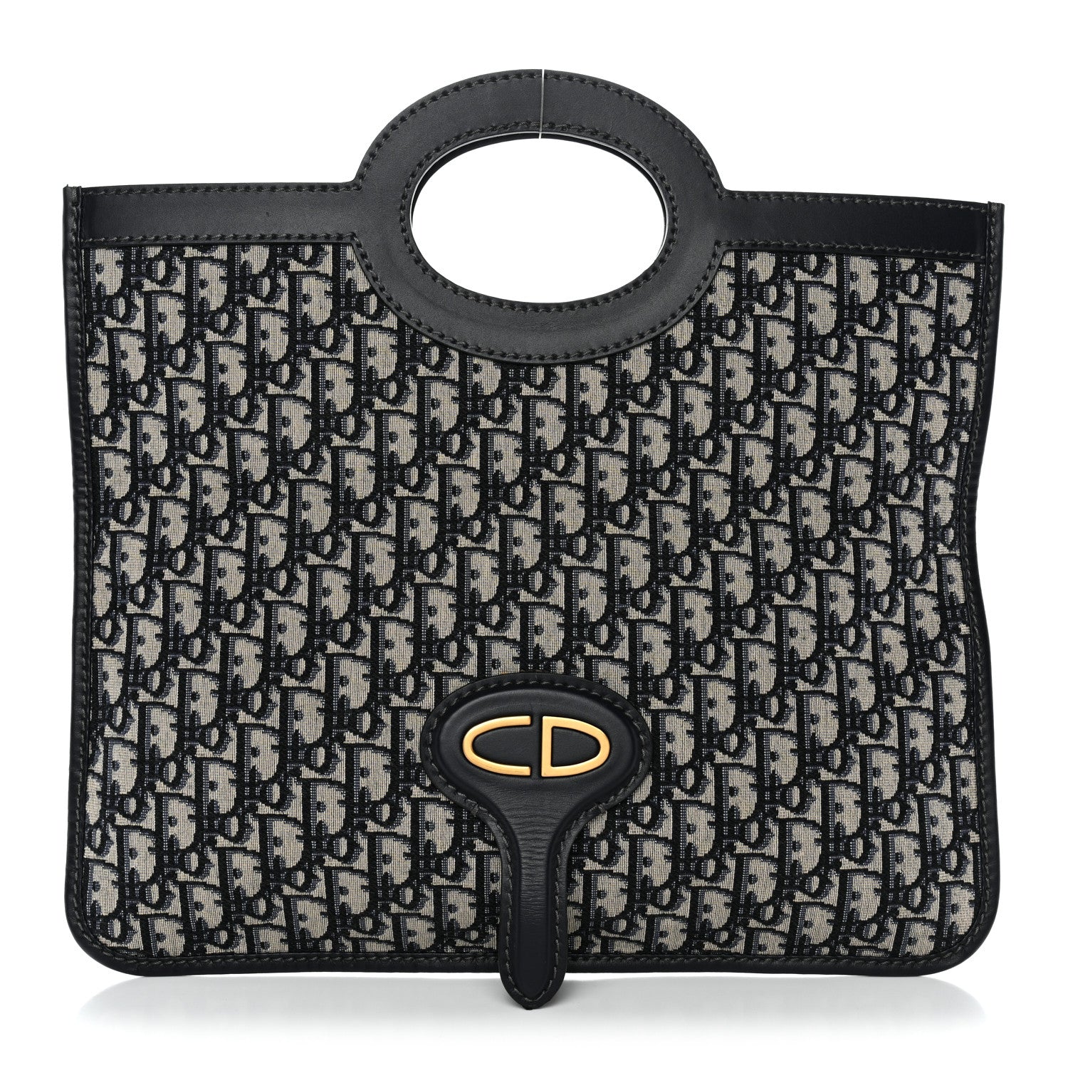 Oblique Fold Over Clutch Blue
