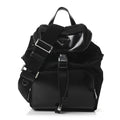 Nylon Brushed Calfskin Mini Sling Backpack  Black
