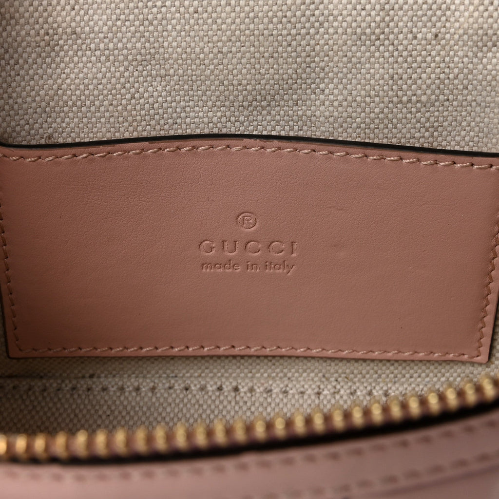 Calfskin GG Matelasse Mini Top Handle Bag Perfect Pink