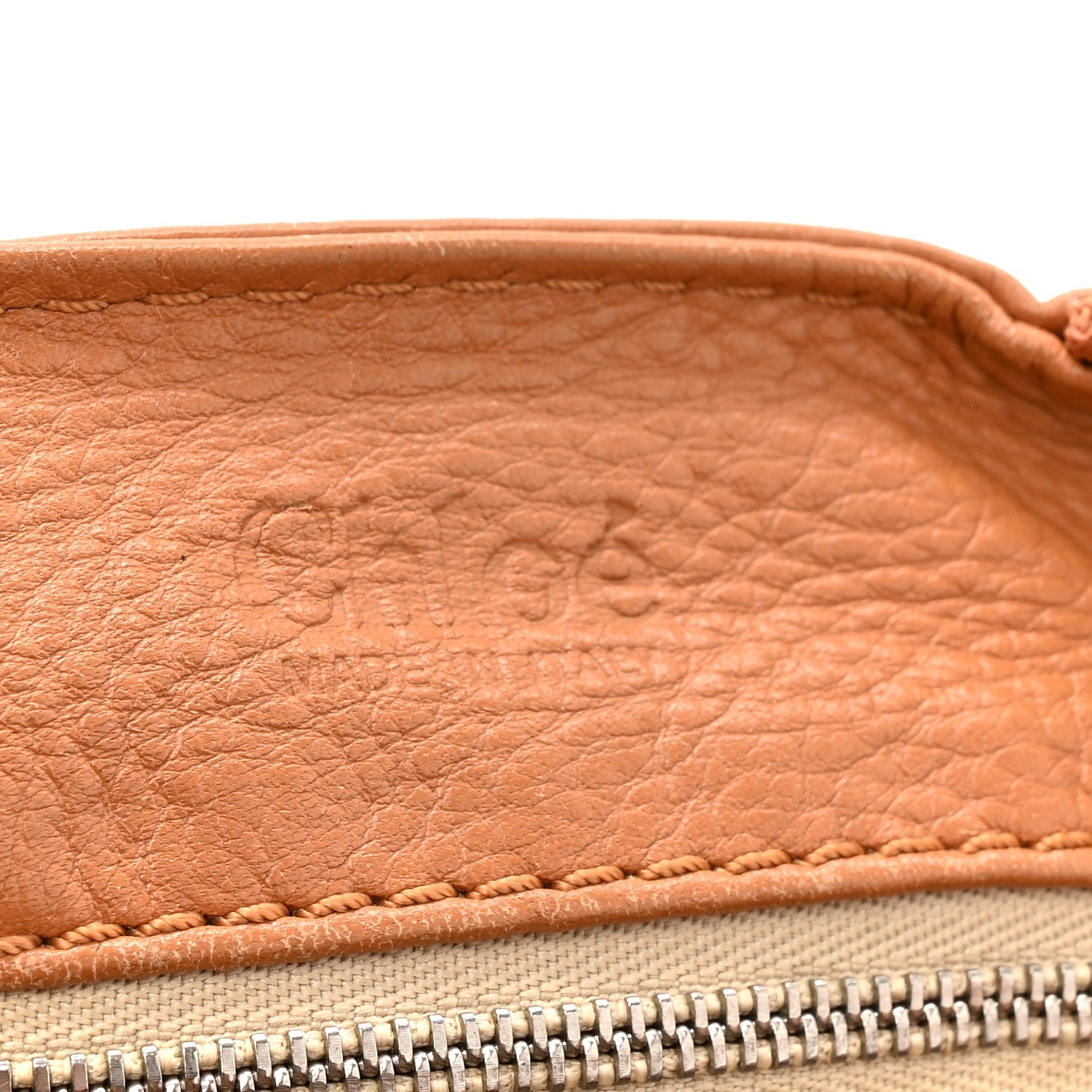 Calfskin Medium Paddington Satchel Tan