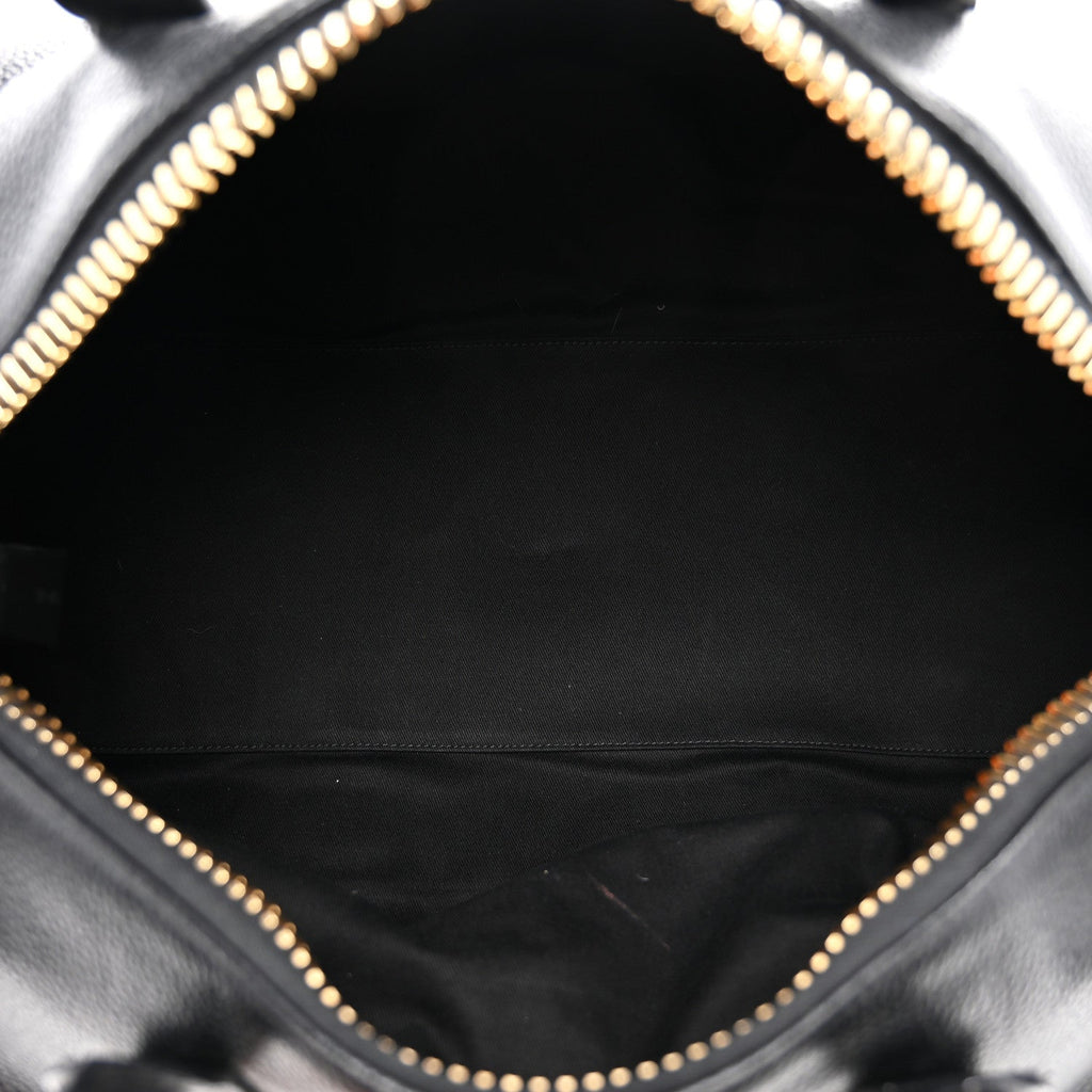 Calfskin Buckley Duffle Bag Black