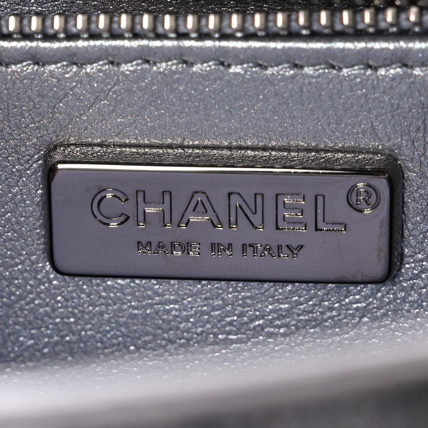 Sequin Quilted Small Single Flap Grey Dark Grey