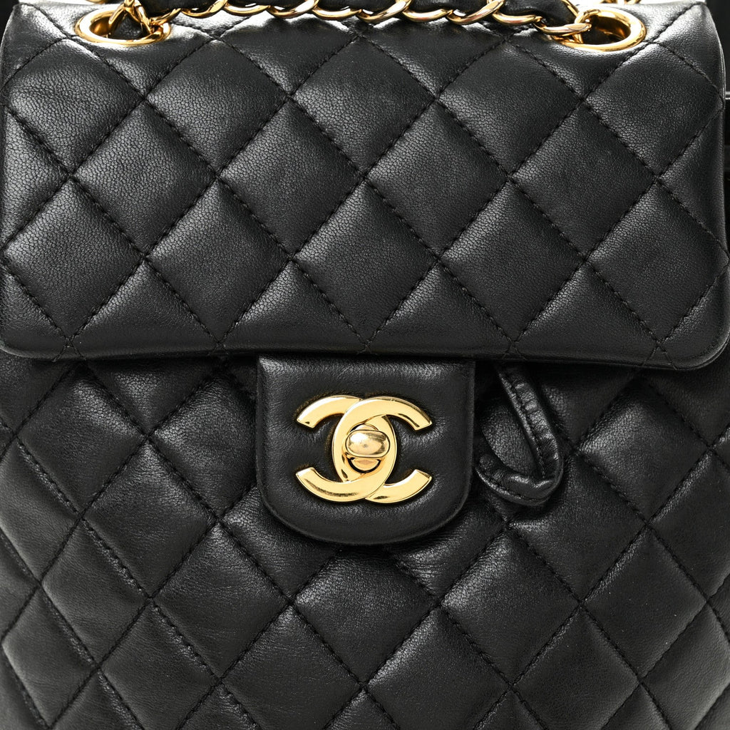 Calfskin Quilted Mini Urban Spirit Backpack Black