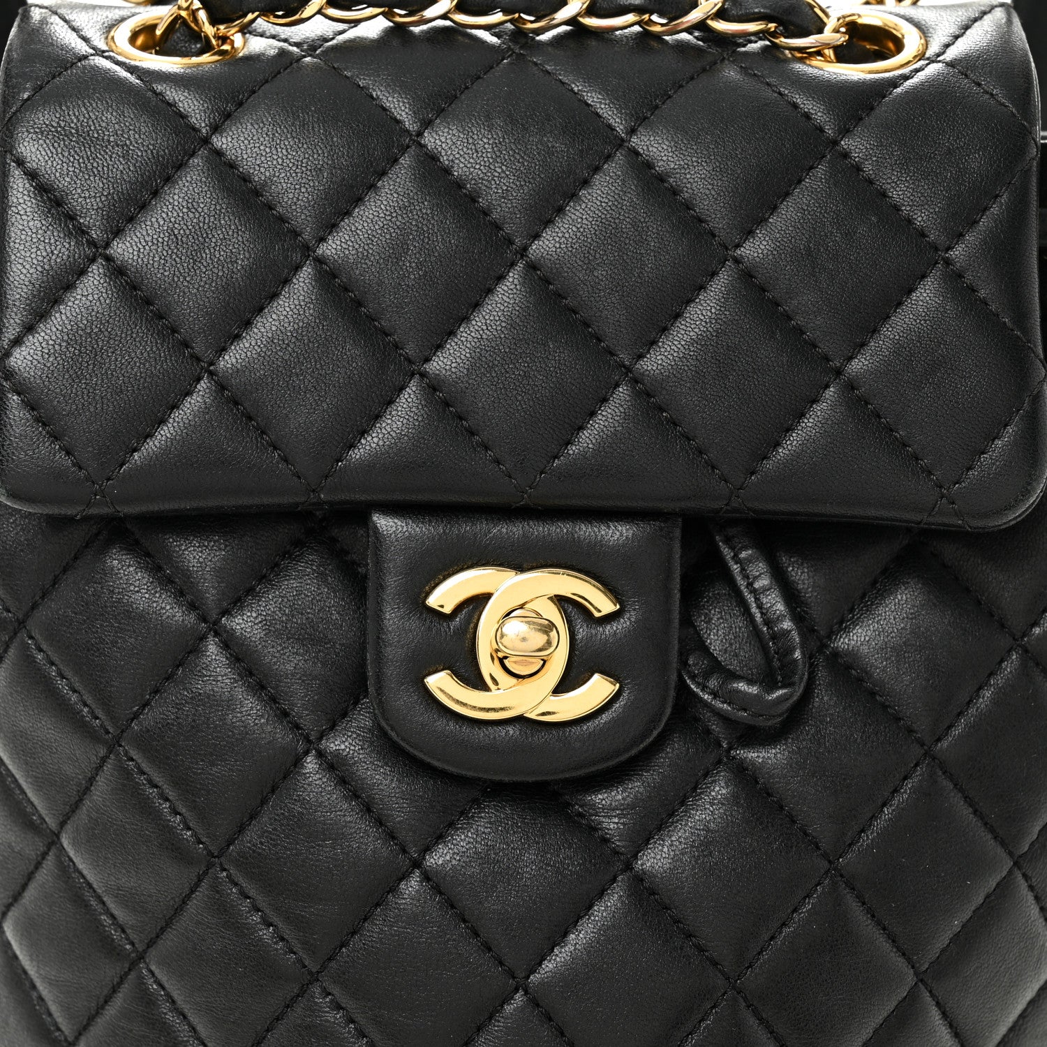 Calfskin Quilted Mini Urban Spirit Backpack Black