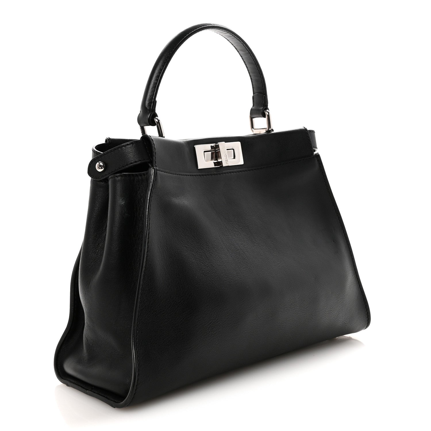 Vitello Seta Snakeskin Crocodile Monster Eyes Medium Peekaboo Iconic Satchel Black Girasole