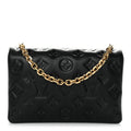 Lambskin Embossed Monogram Pochette Coussin Black