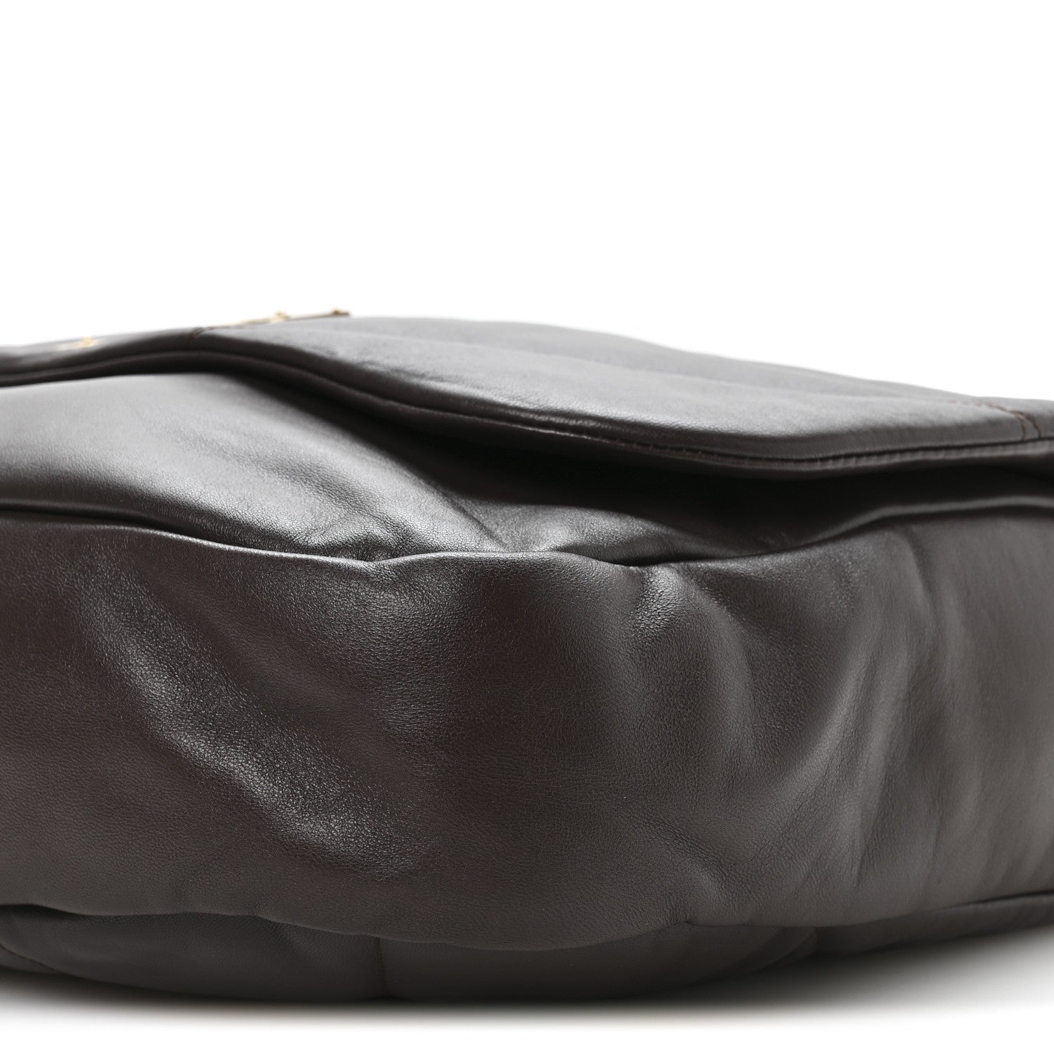 Lambskin Matelasse Monogram Large Jamie 4.3 Dark Sweet Chocolate
