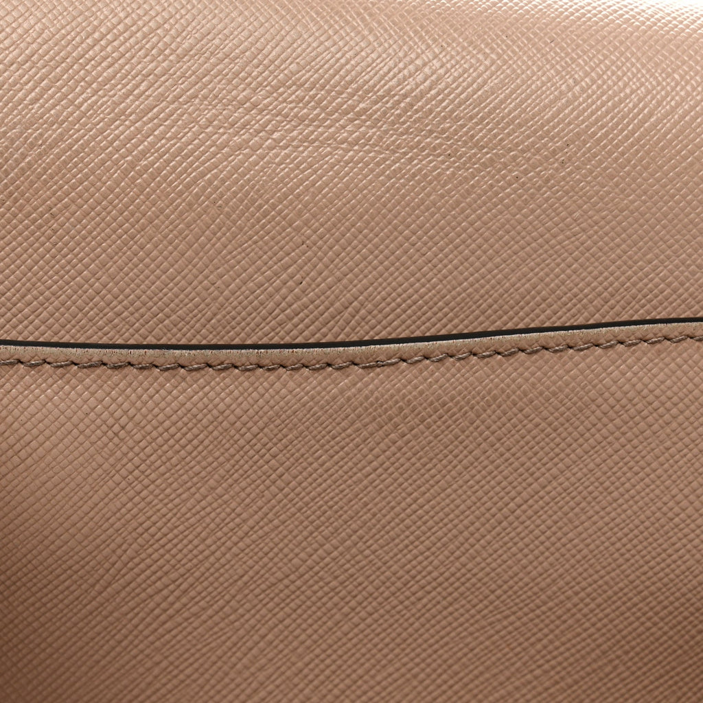 Saffiano Flap Crossbody Cipria