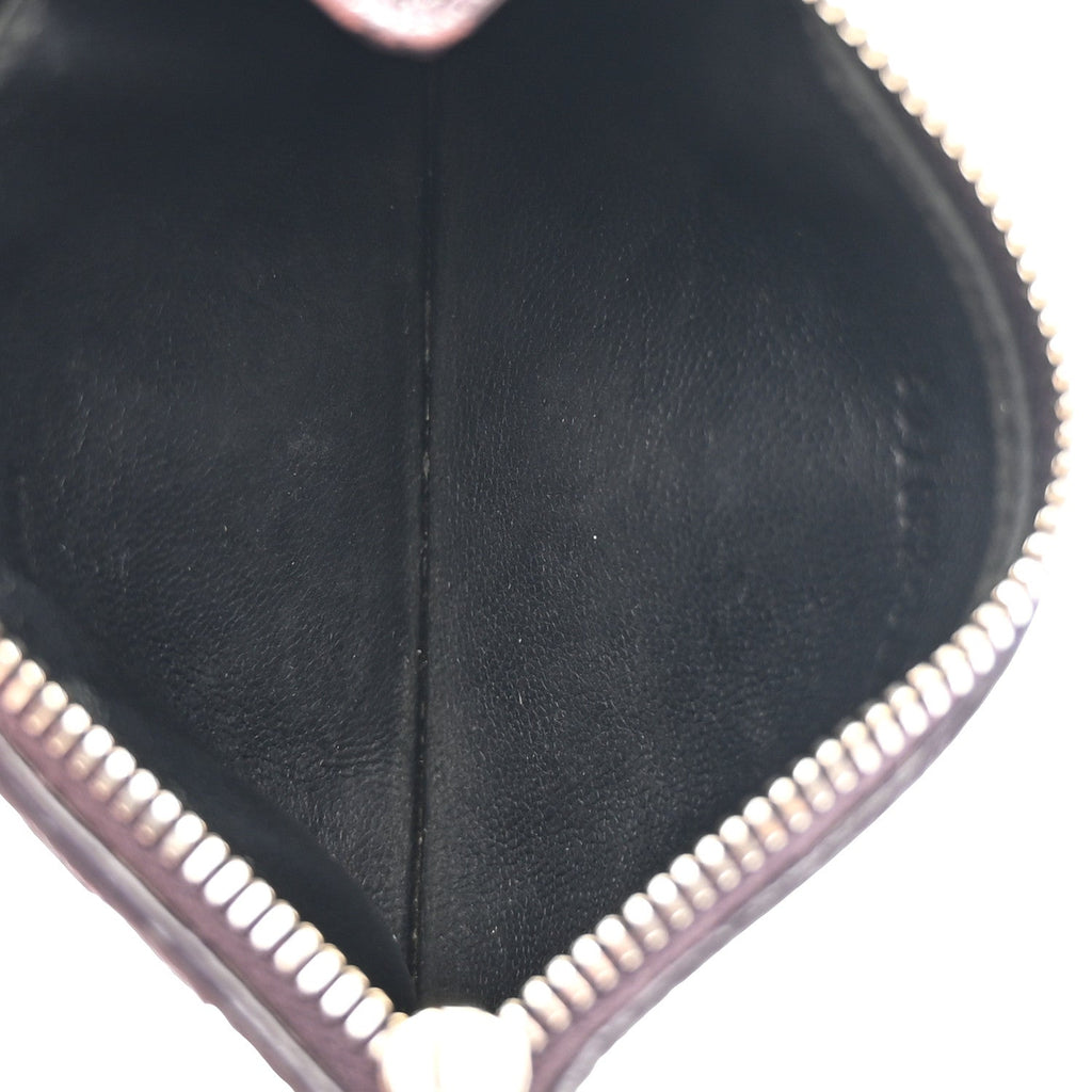 Calfskin  Holder Wallet Burgundy