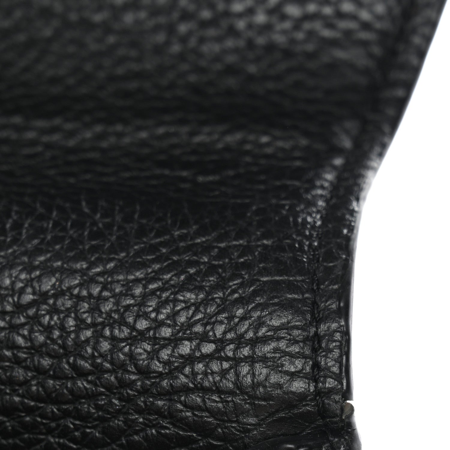 Grained Calfskin Small Marcie Saddle Bag Black