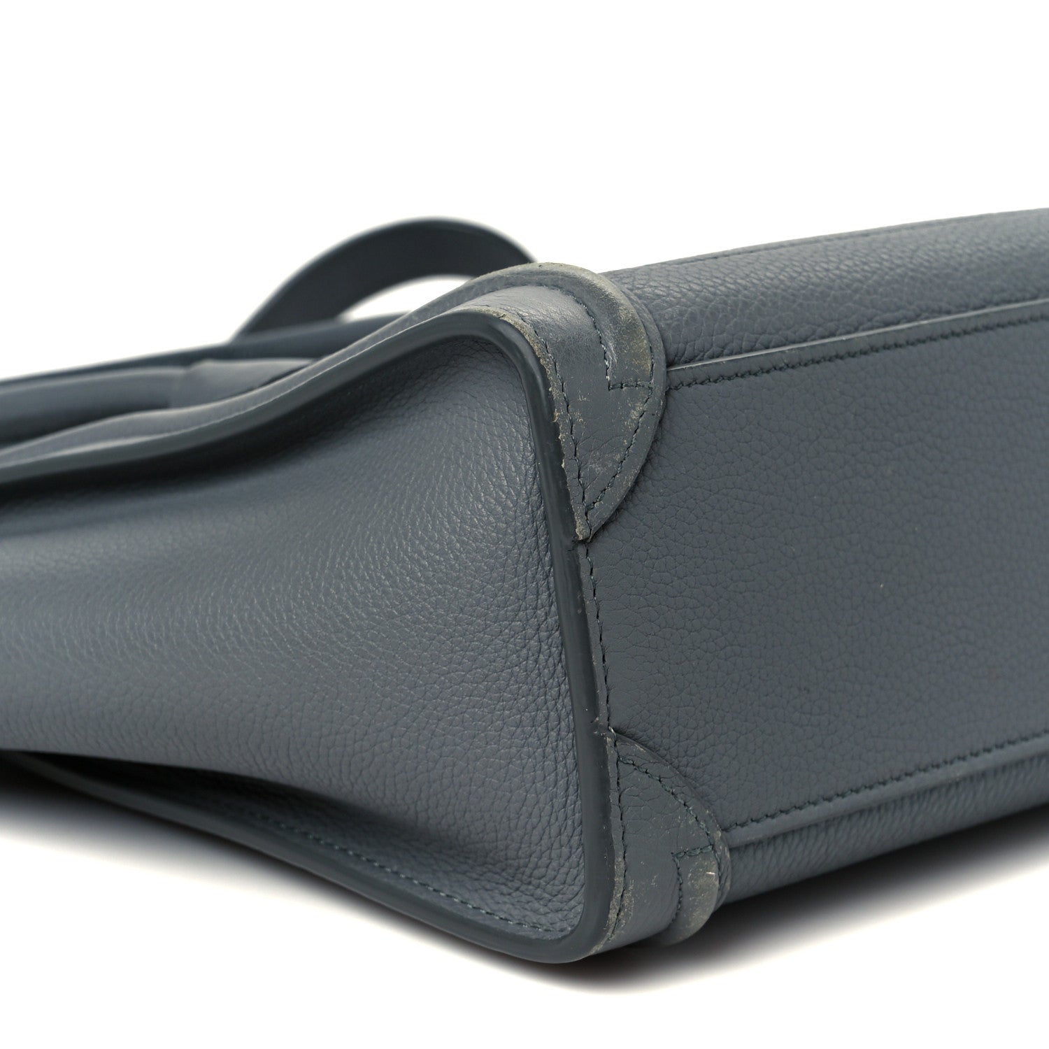 Drummed Calfskin Nano Luggage Kohl