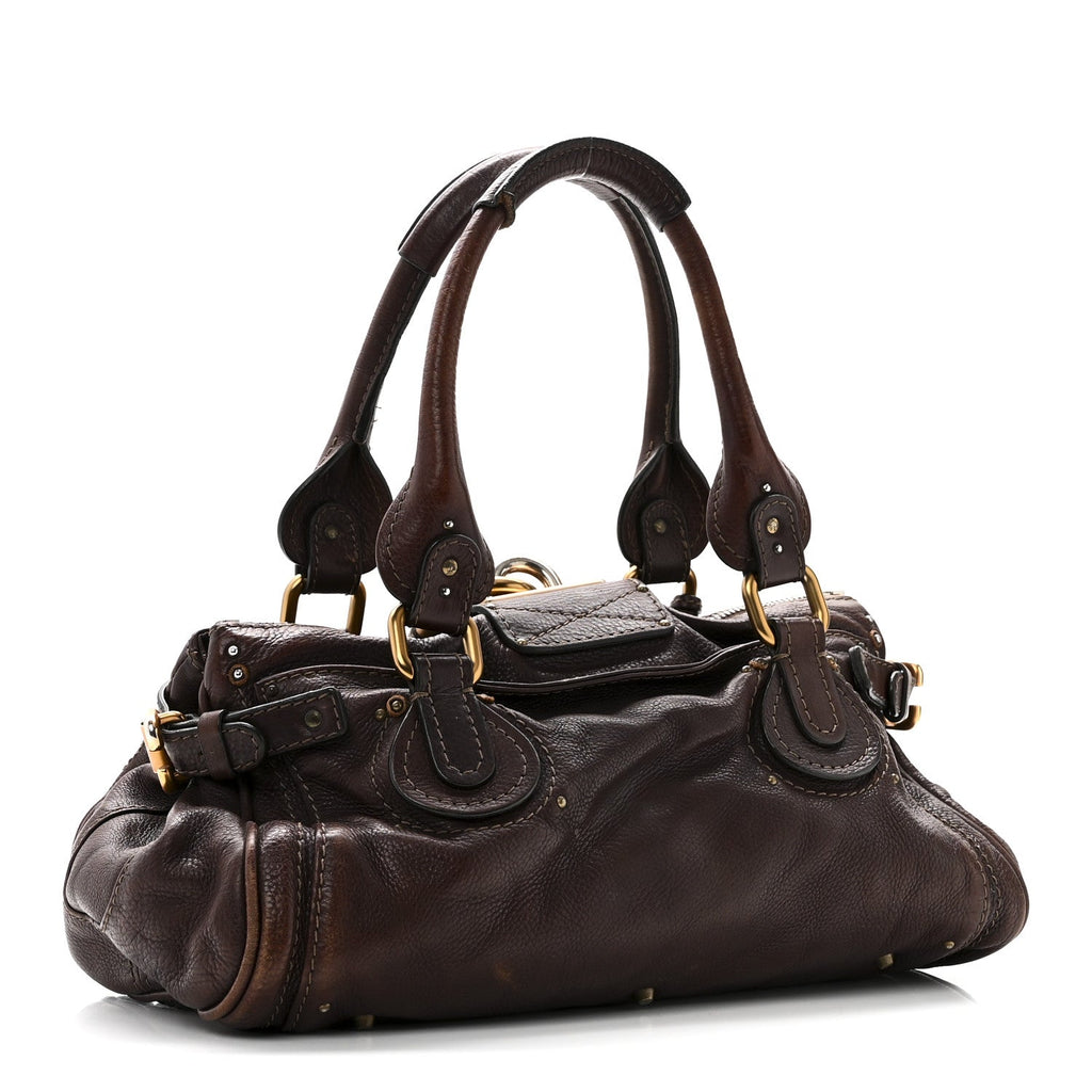 Calfskin Medium Paddington Satchel Chocolate