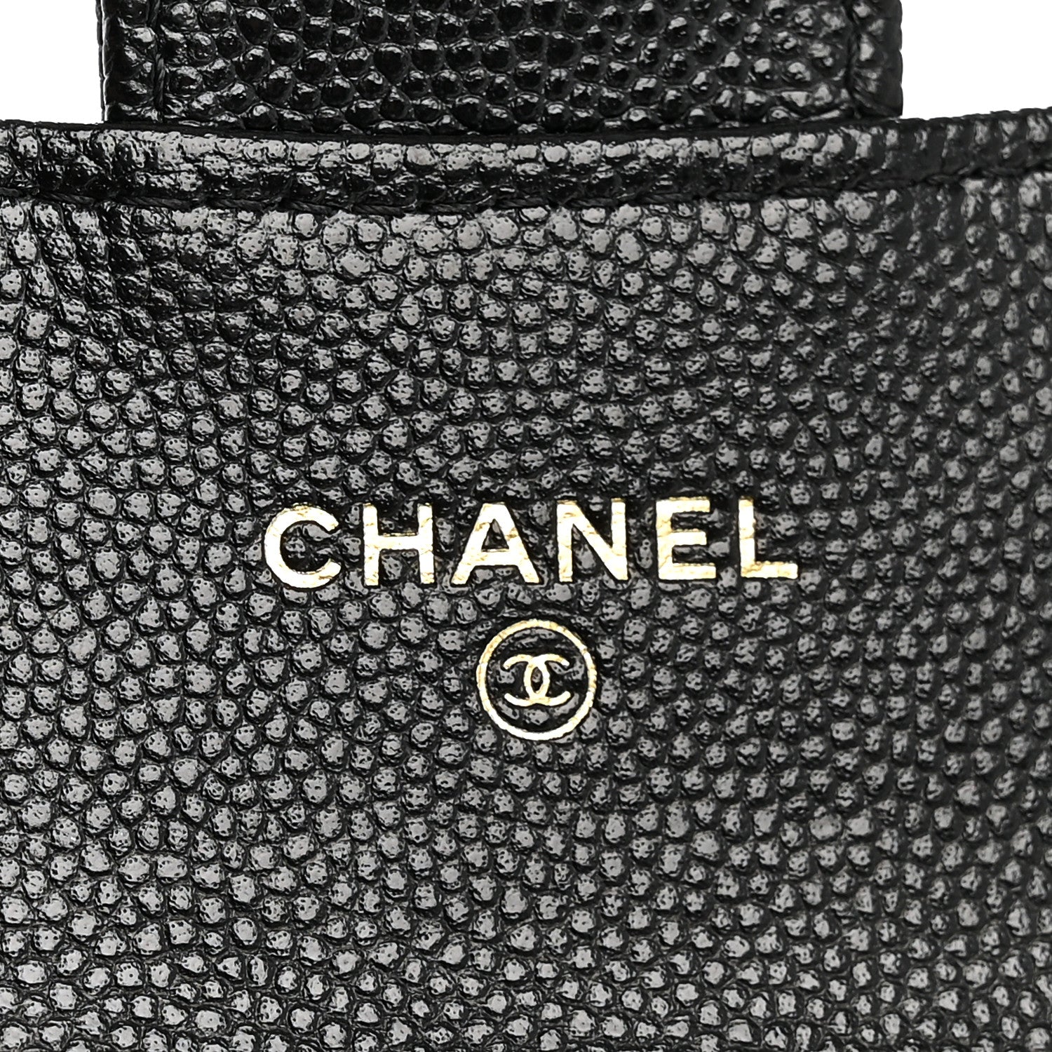 Caviar Quilted Flap  Holder On Chain Black