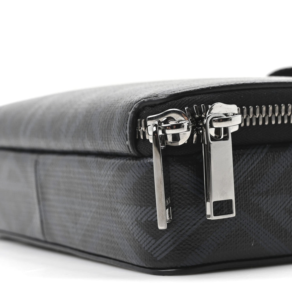 Coated Canvas CD Diamond Messenger Pouch Black