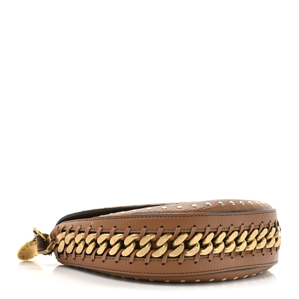 Eco Grainy Alter Mat Studded Frayme Flap Shoulder Bag Pecan