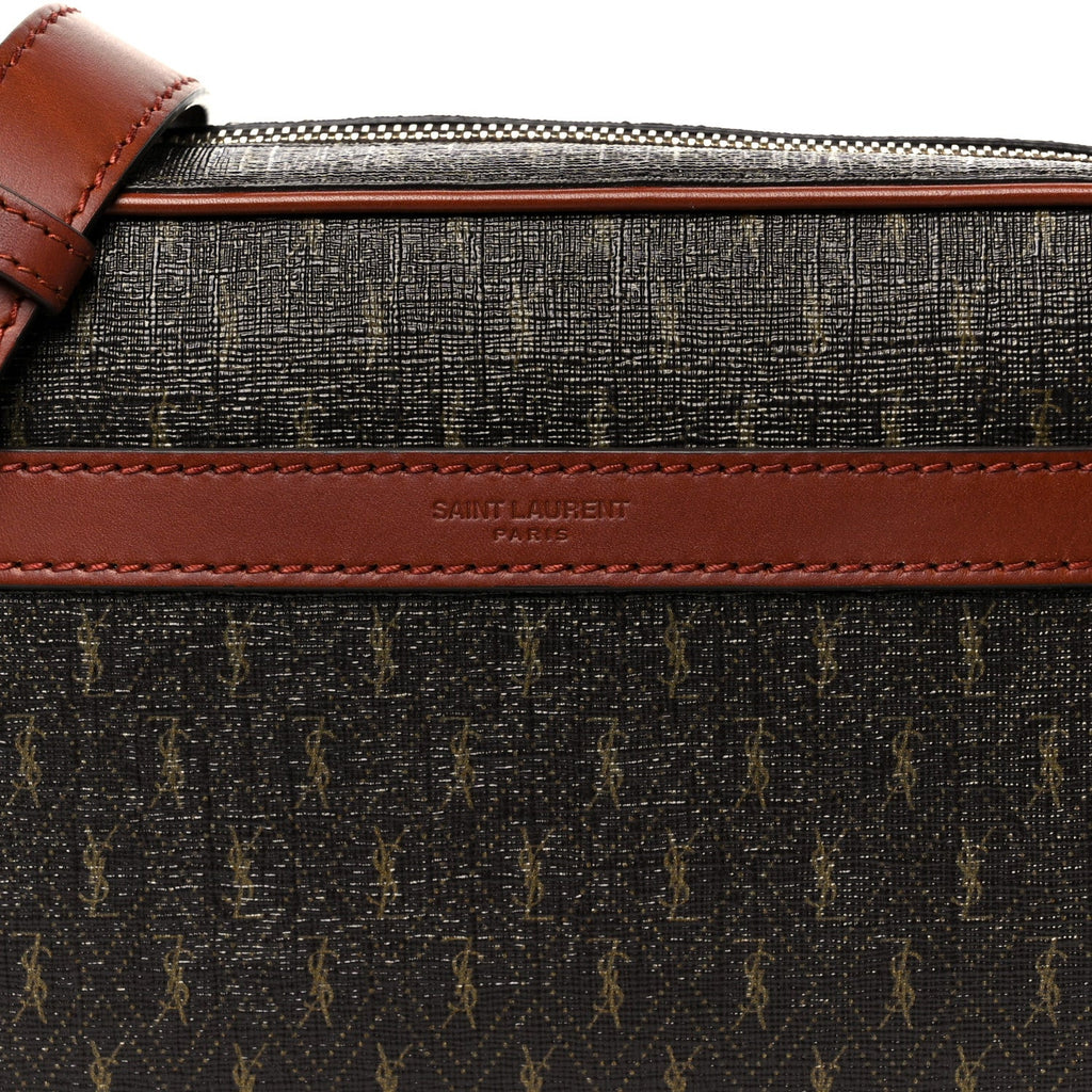 Canvas Smooth Calfskin Le Monogramme Camera Bag Chestnut